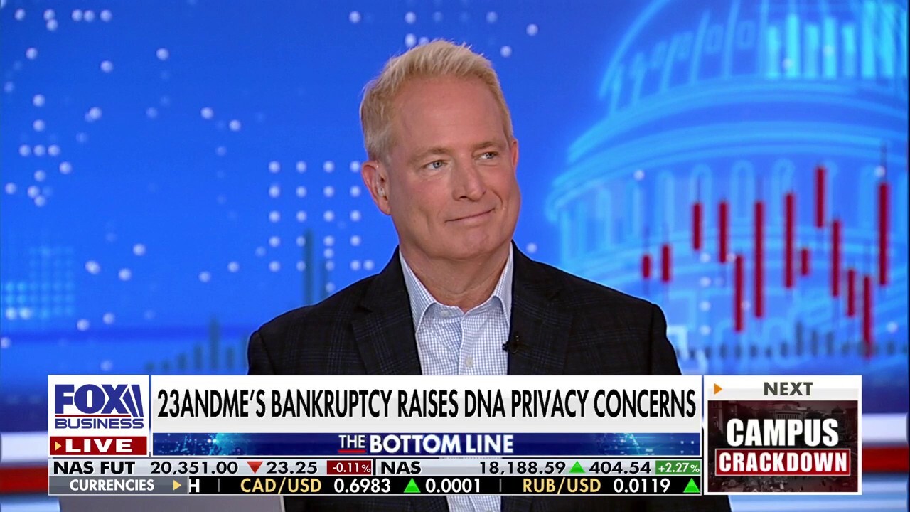 'CyberGuy' Kurt Knutsson discusses 23andMe filing for bankruptcy protection and DNA privacy concerns on 'The Bottom Line.'